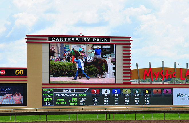 Lighthouse LED Video Display at Canterbury Park