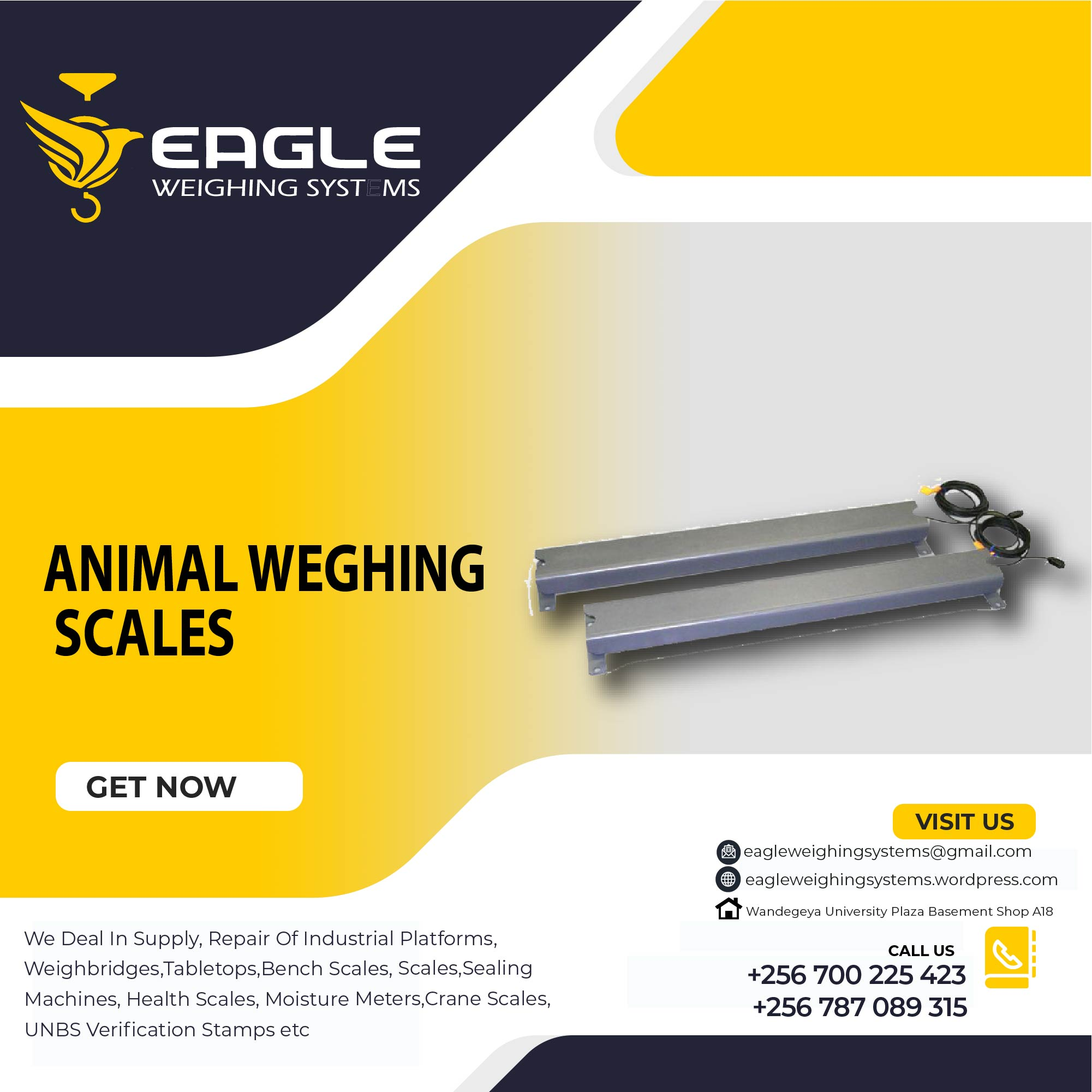 industrial animal weighing scales in Uganda'