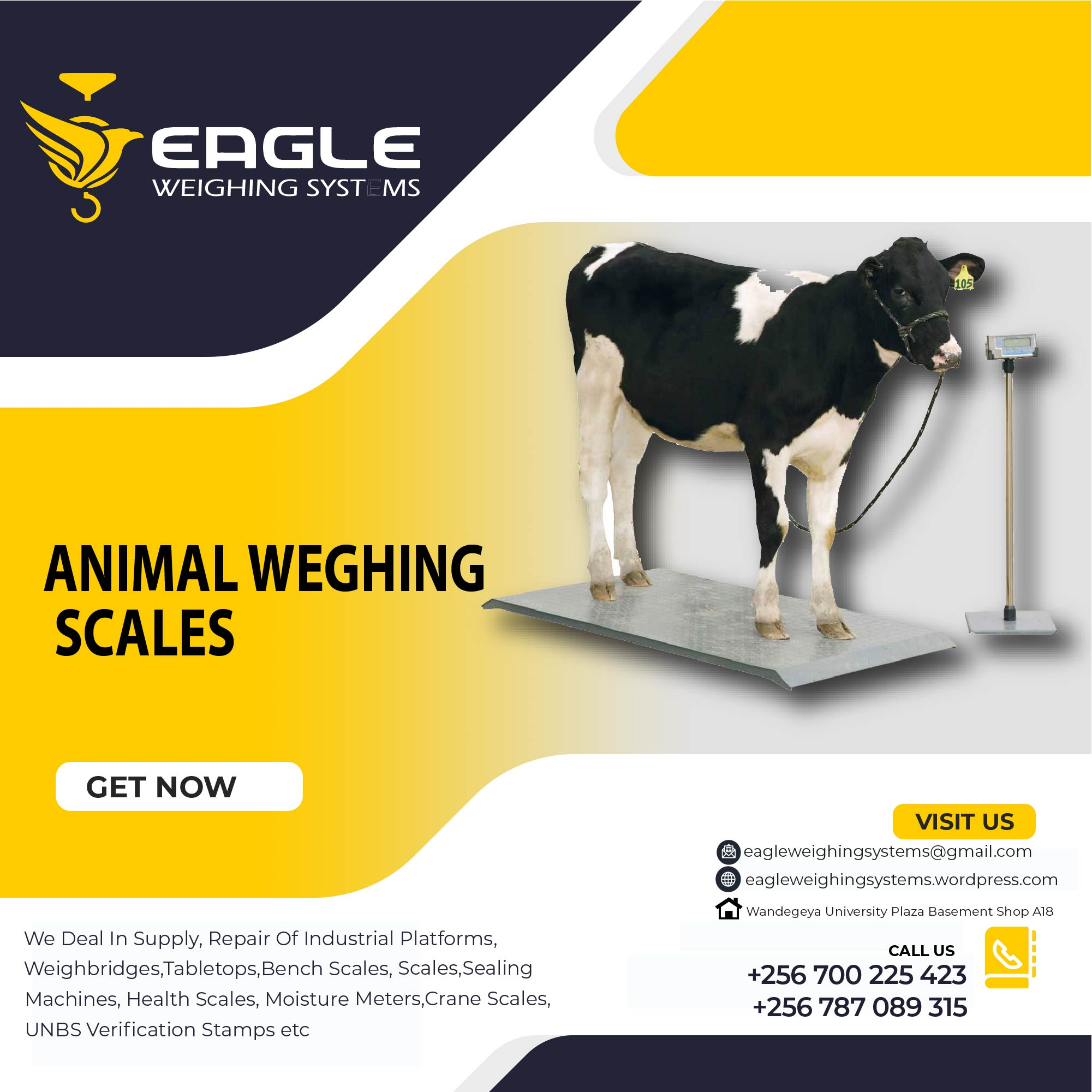 What is the price of animal weighing scale in Kampala ?'