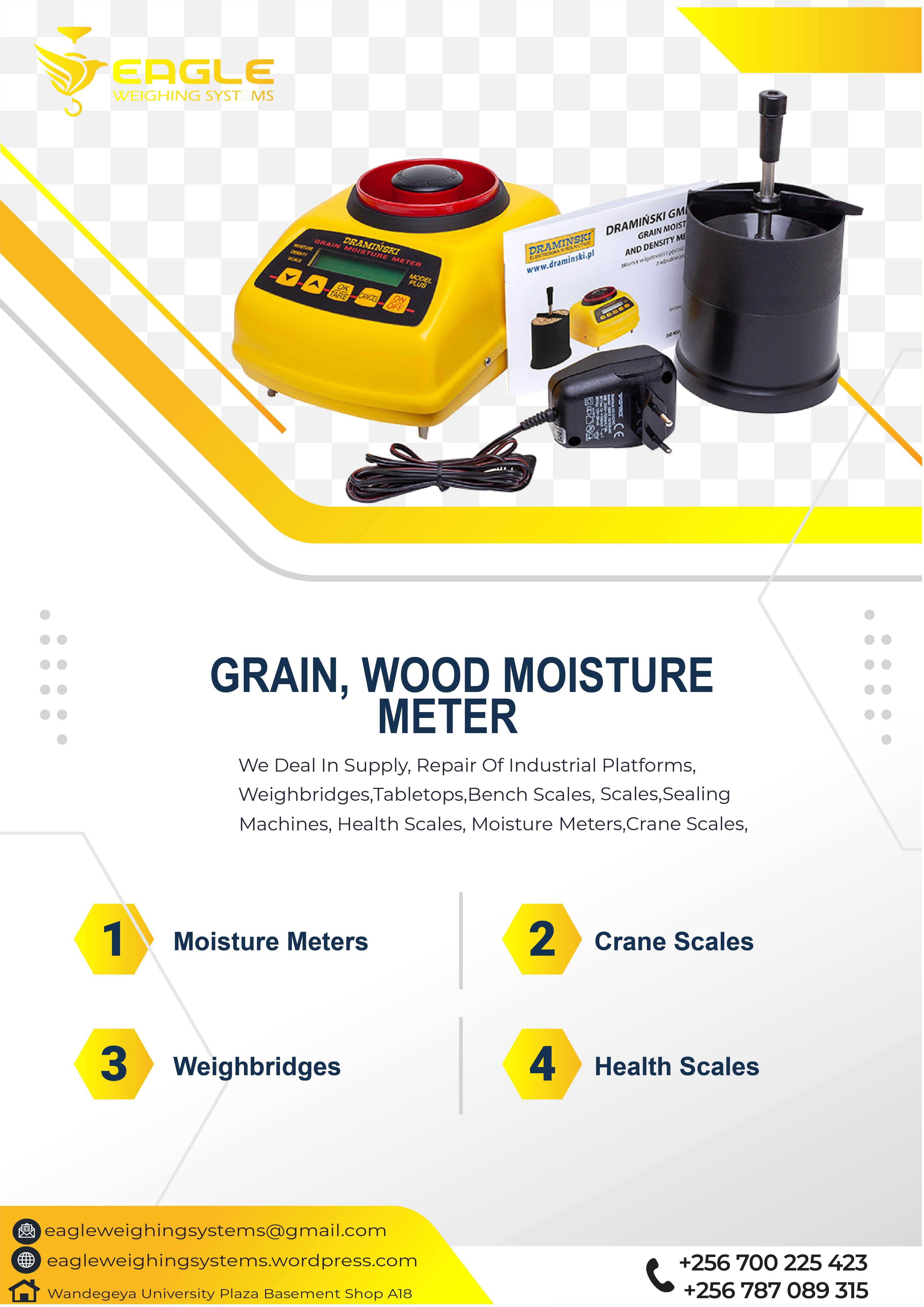 Portable wheat, rice, maize, soya beans grain moisture meter'