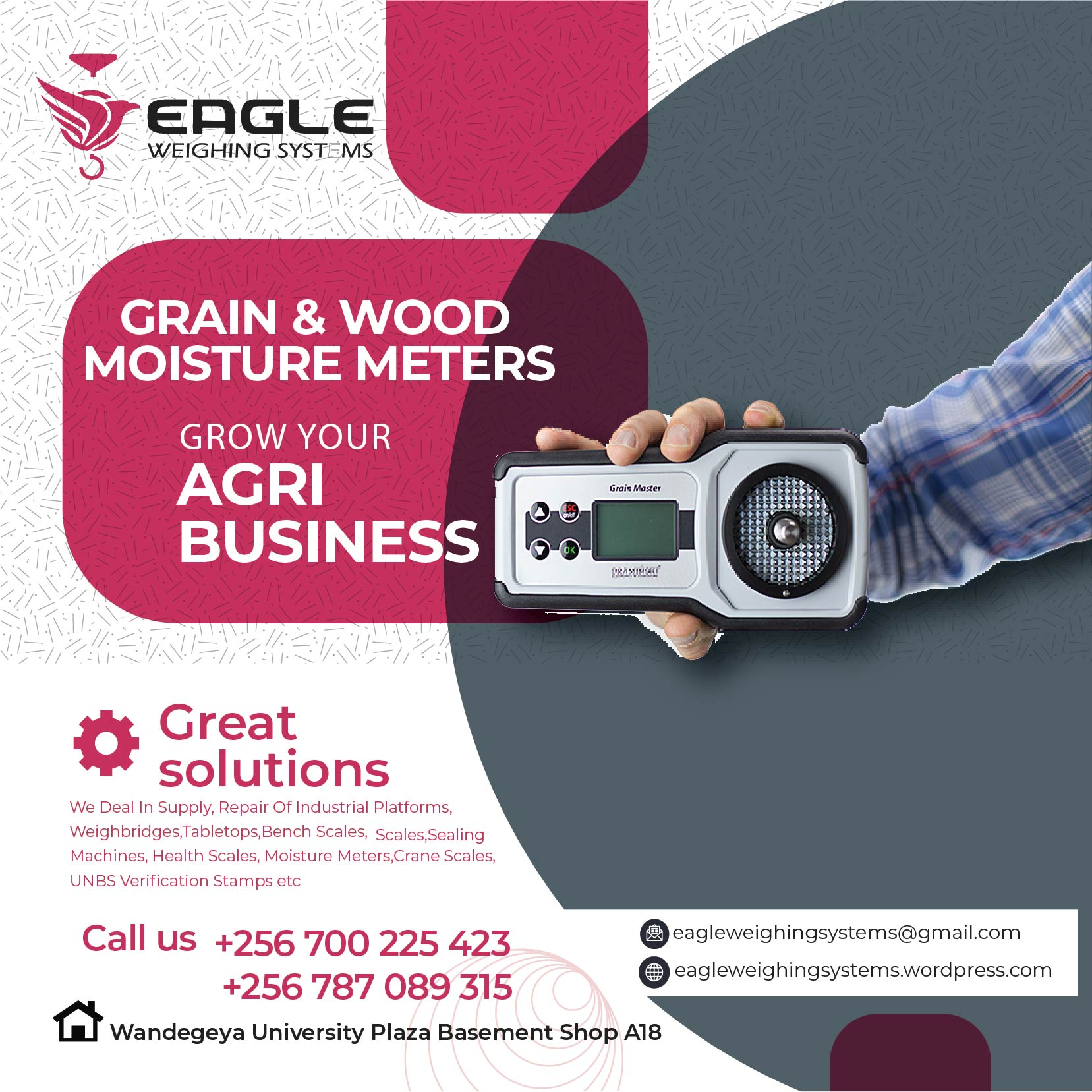 Moisture meters for cocoa'