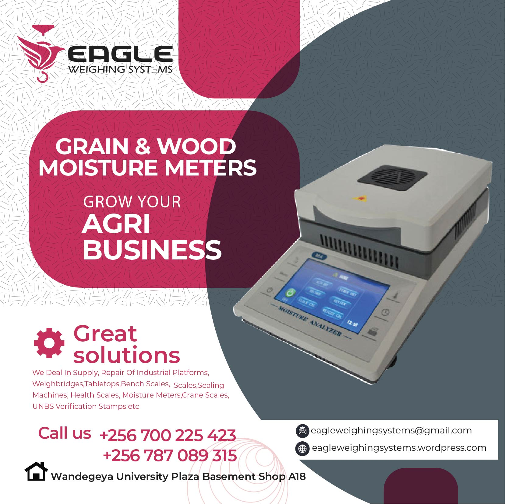 Touch screen halogen moisture analyzers in Uganda'