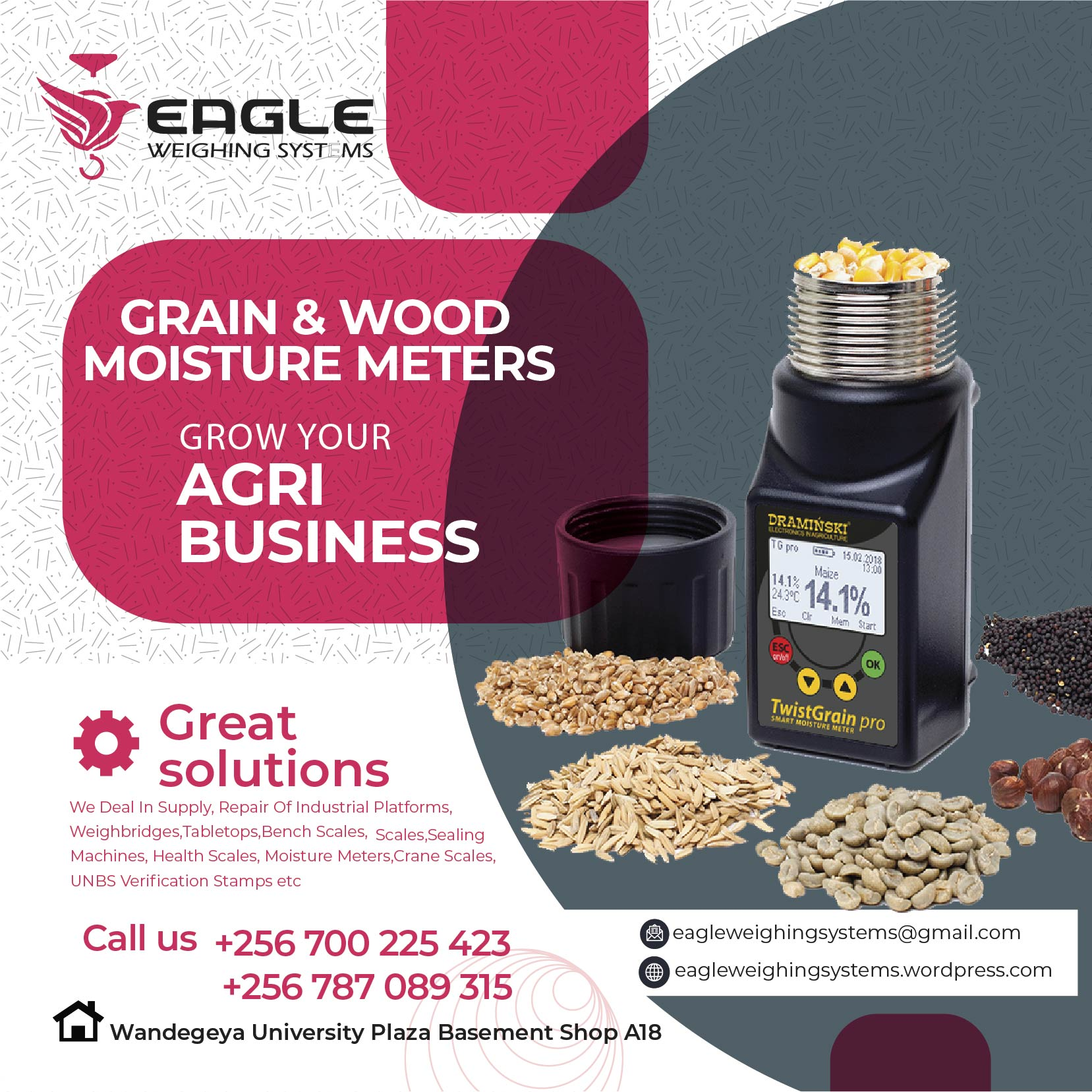 Digital Portable paddy rice grain moisture meters in Kampala'
