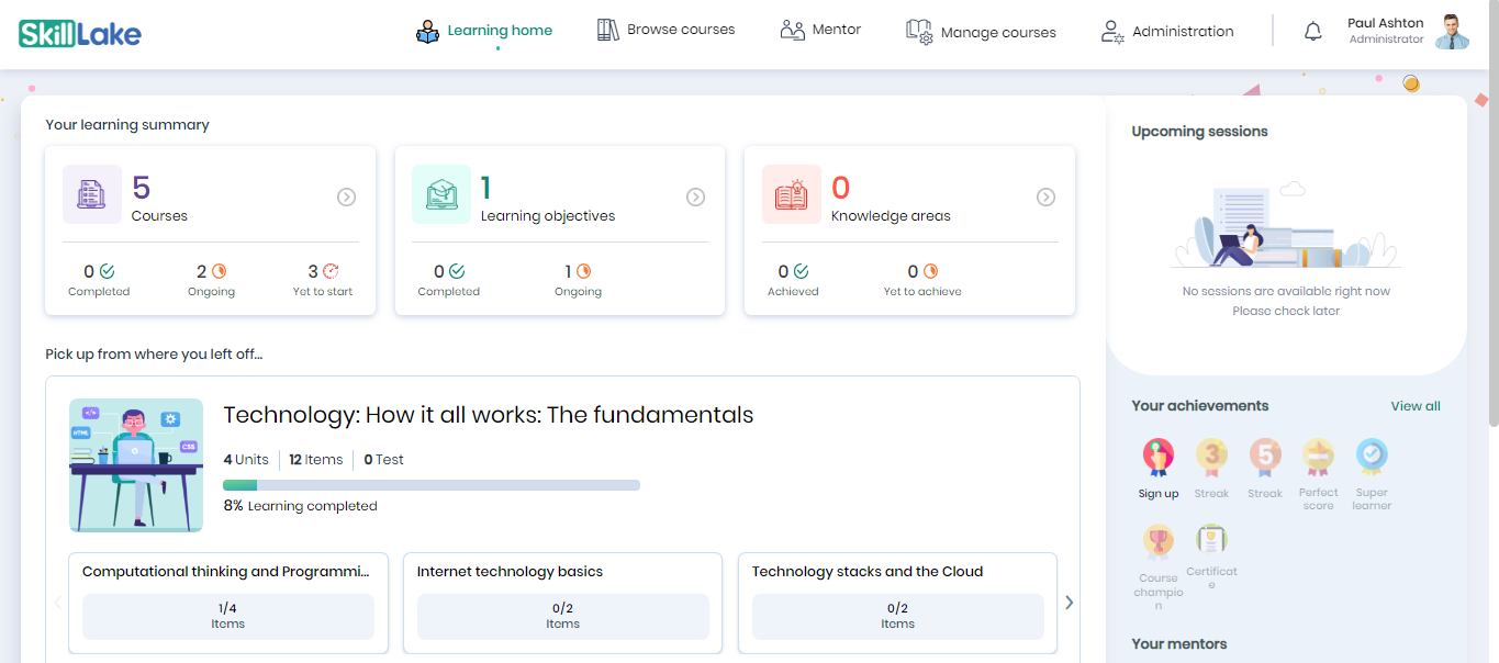 Recently browsed courses'