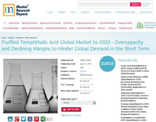 Purified Terephthalic Acid Global Market to 2020'
