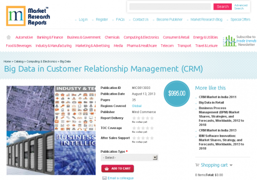 Big Data in Customer Relationship Management (CRM)'