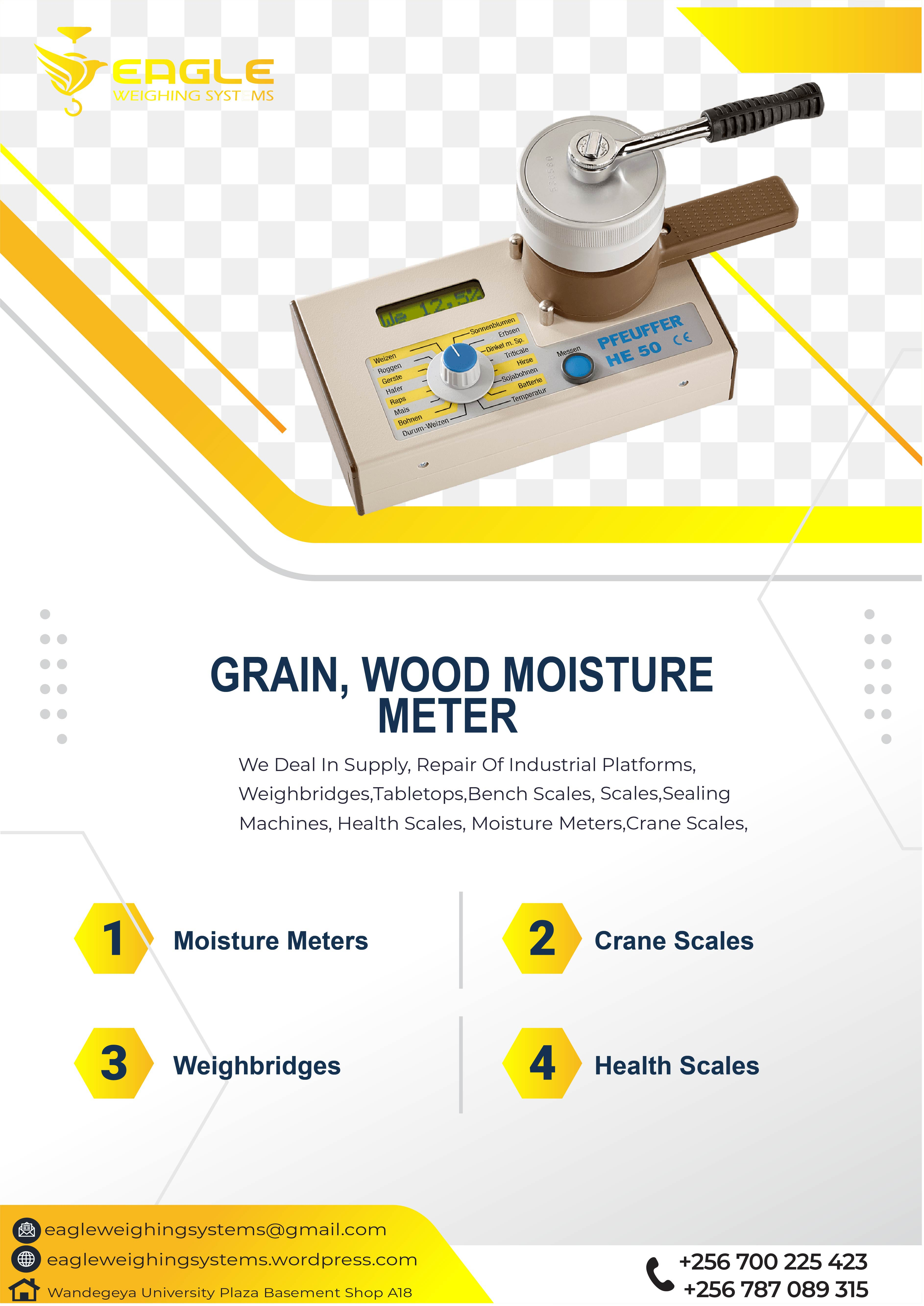 Sorghum moisture meter with probe measuring range in Uganda'