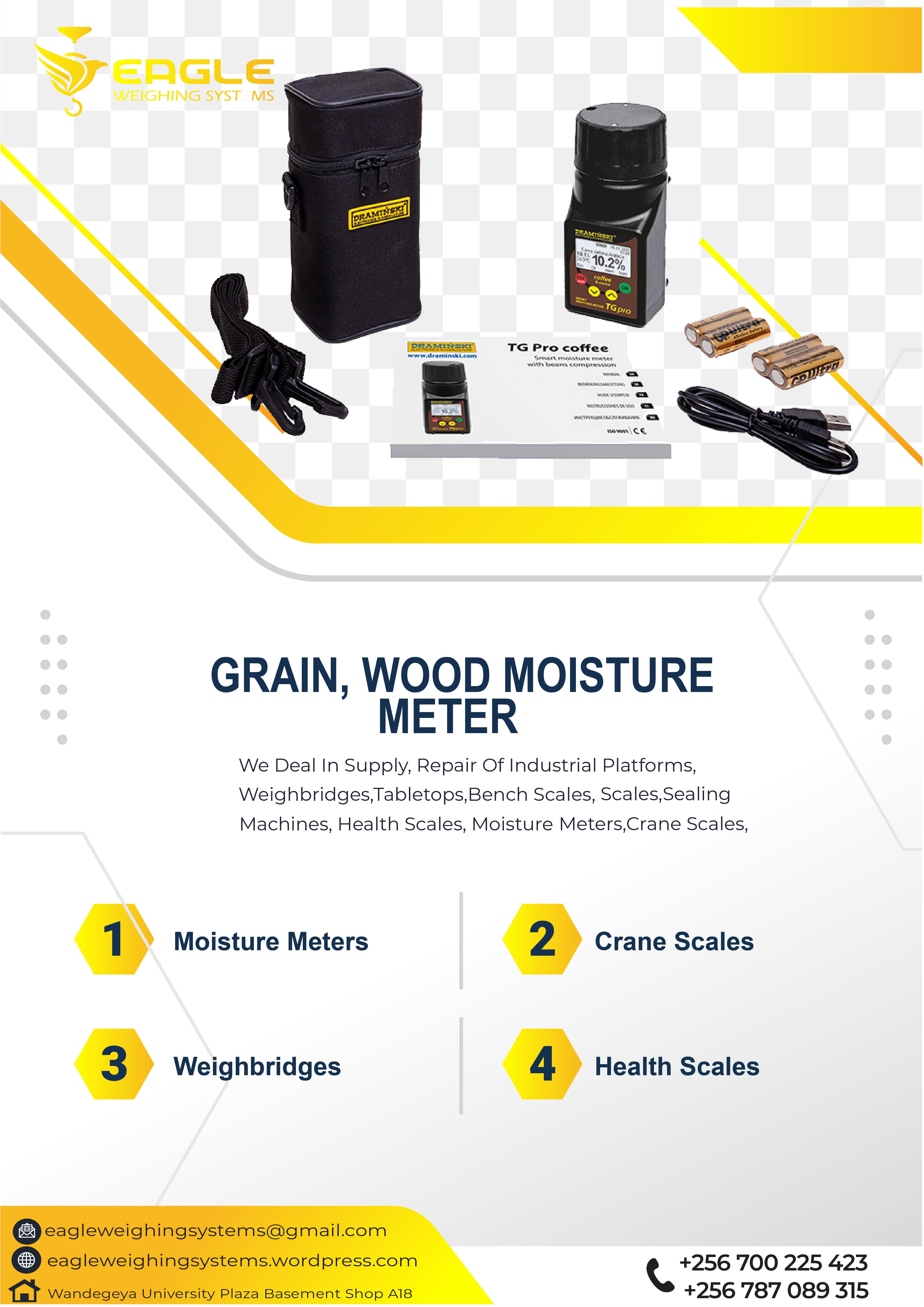 Portable coffee moisture meter for grains in Uganda'
