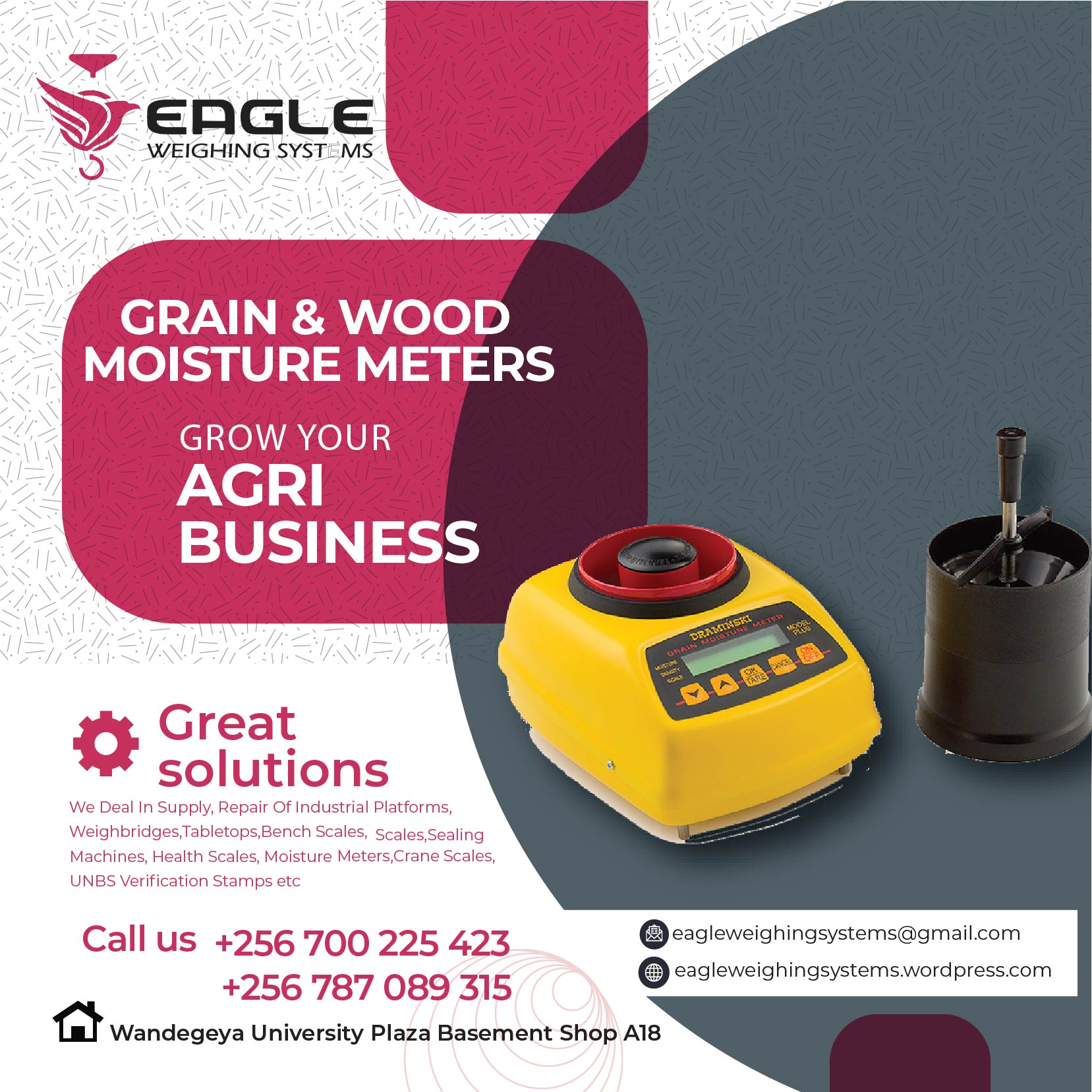 Whole seller of grain moisture meters in Kampala Uganda'