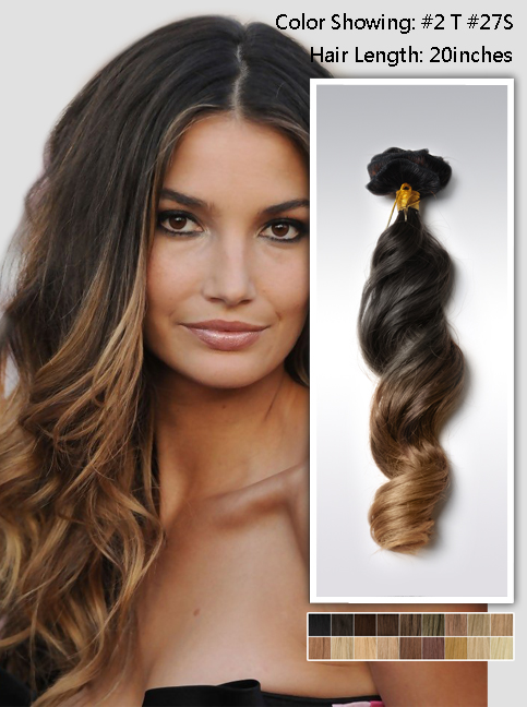Two Tone Ombre Clip on Hair Extensions usw150'