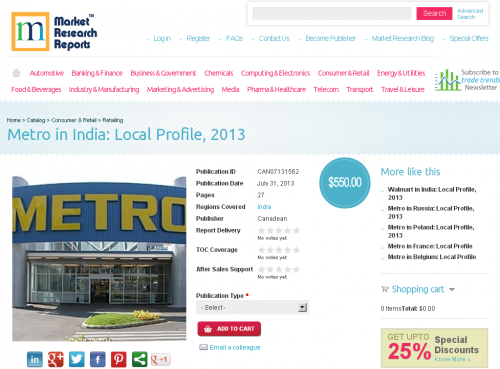 Metro in India: Local Profile, 2013'