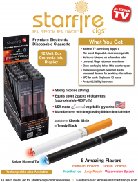Starfire Cigs Premium Disposable Electronic Cigarettes