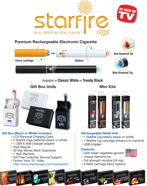 Starfire Cigs Premium Disposable Electronic Cigarettes'