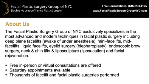 About Facial Plastic Surgery Group of NYC'