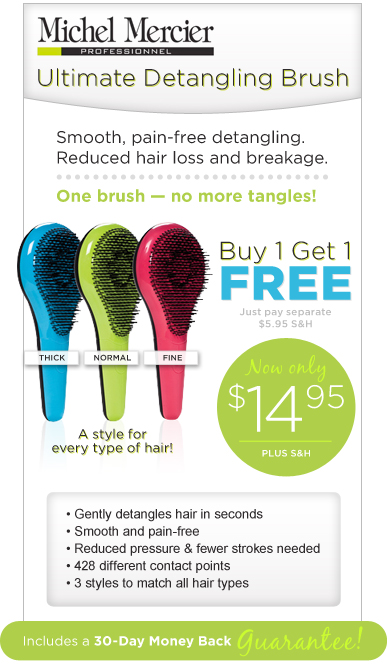 Michel Mercier Detangler Brush As Seen on TV Canada'