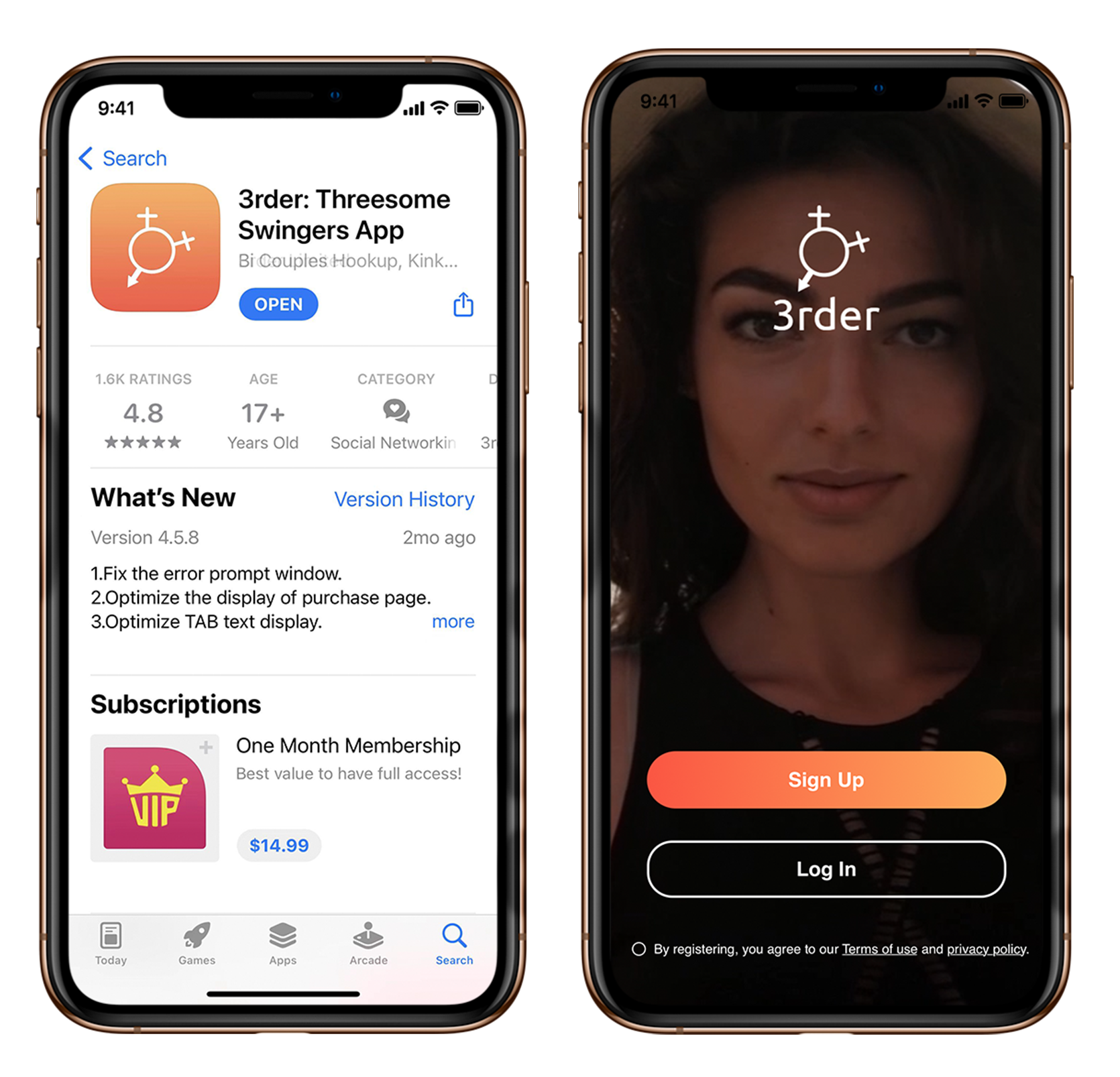 ‎3rder: Threesome Swingers App'