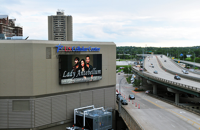 Lighthouse External LED Display at US Cellular Center