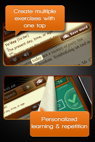 Learn English Reading Obama app screenshot