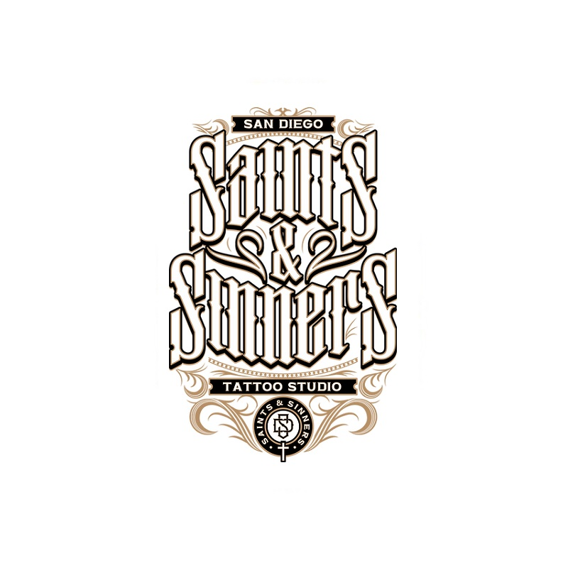 Saints and Sinners Tattoo Shop Logo