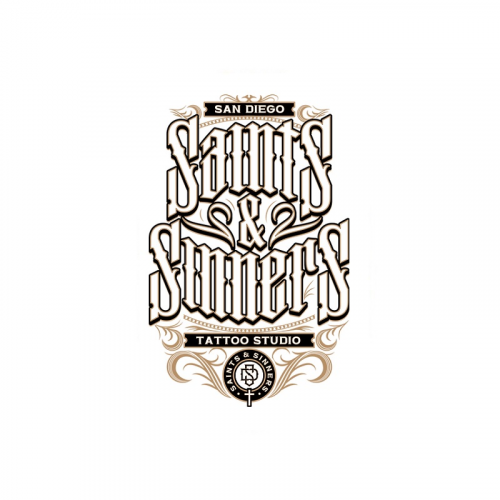 Company Logo For Saints and Sinners Tattoo Shop'