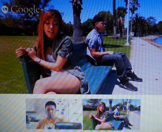 Reviewing Video Edit Using Google Hang Out'