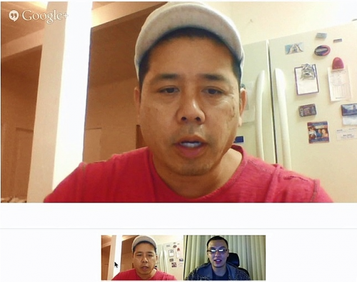 Meeting with Video Editor Using Google Hang Out'