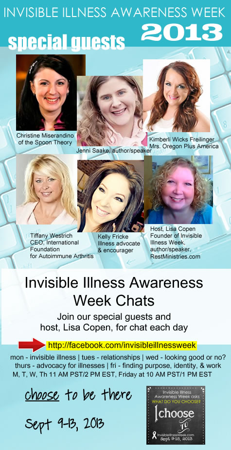 Chat Guests for Invisible Illness Awareness Week'