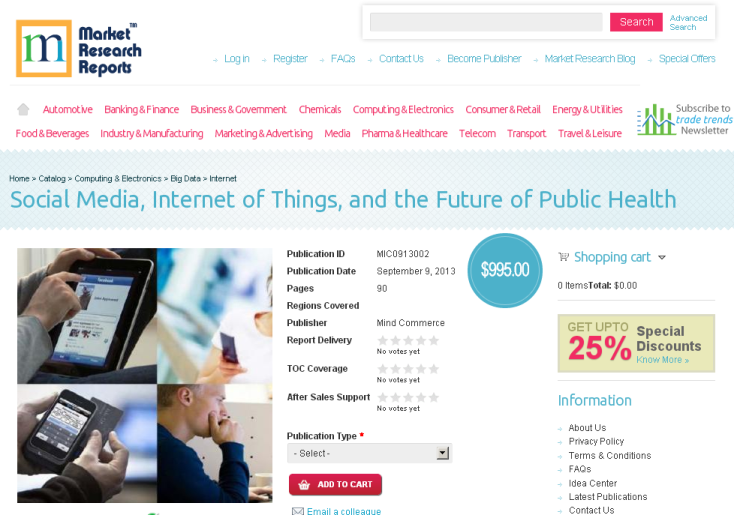 Social Media, Internet of Things, and the Future of Public H'