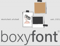 Boxy font Logo