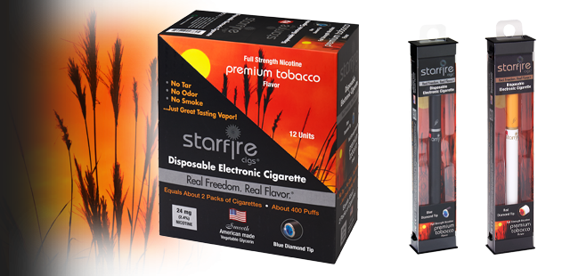 Disposable E-Cigarettes by Starfire Cigs'