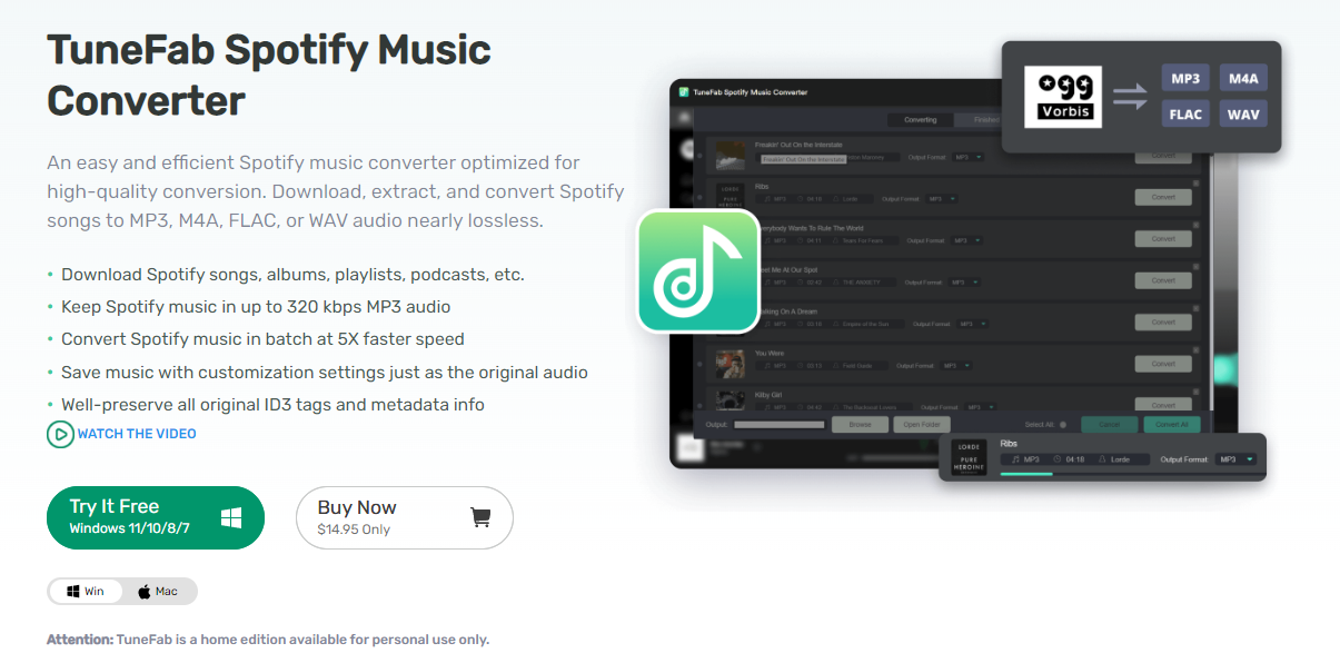 TuneFab Spotify Music Converter'