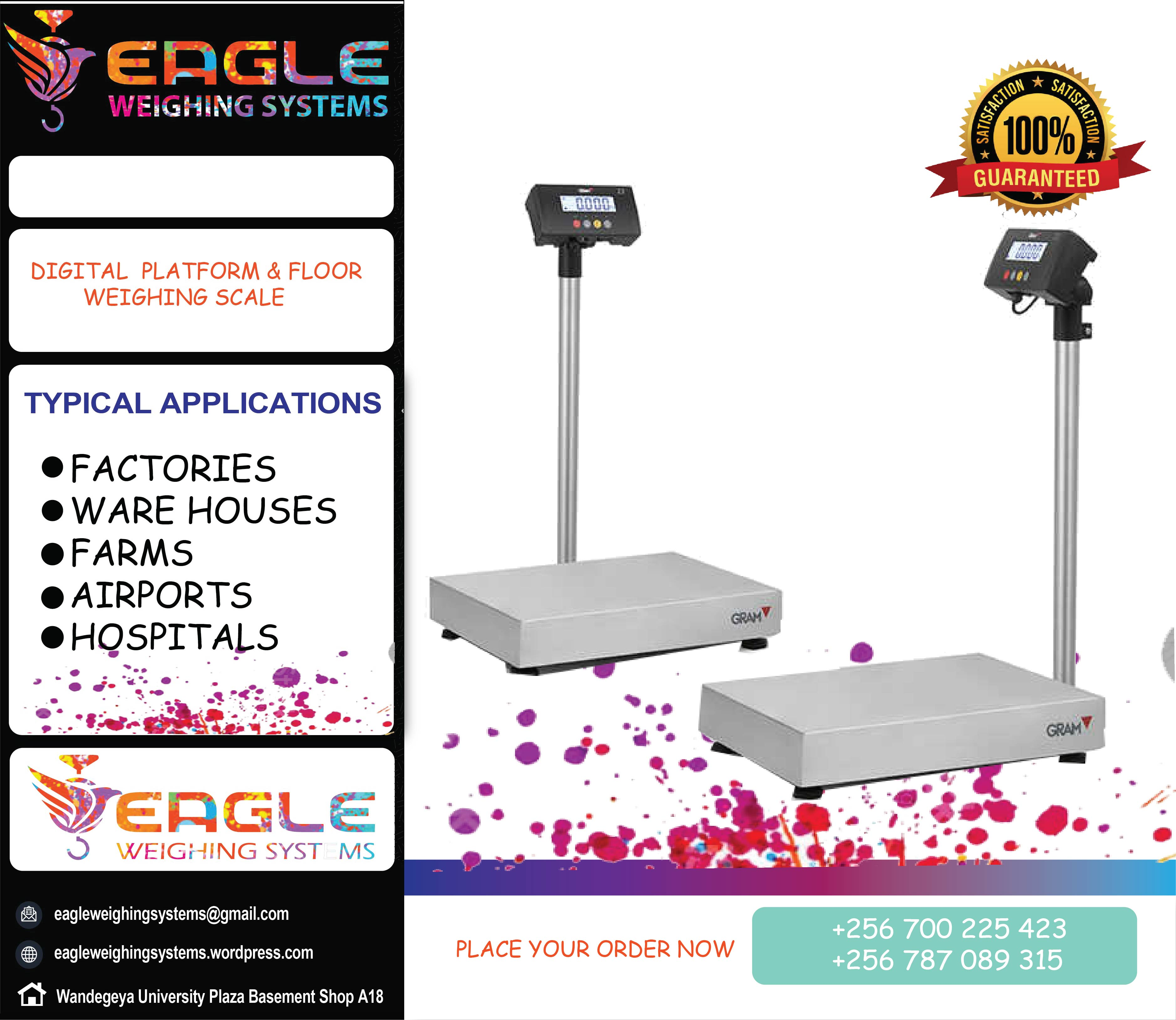 electronic platform digital weighing scale with railing in K'