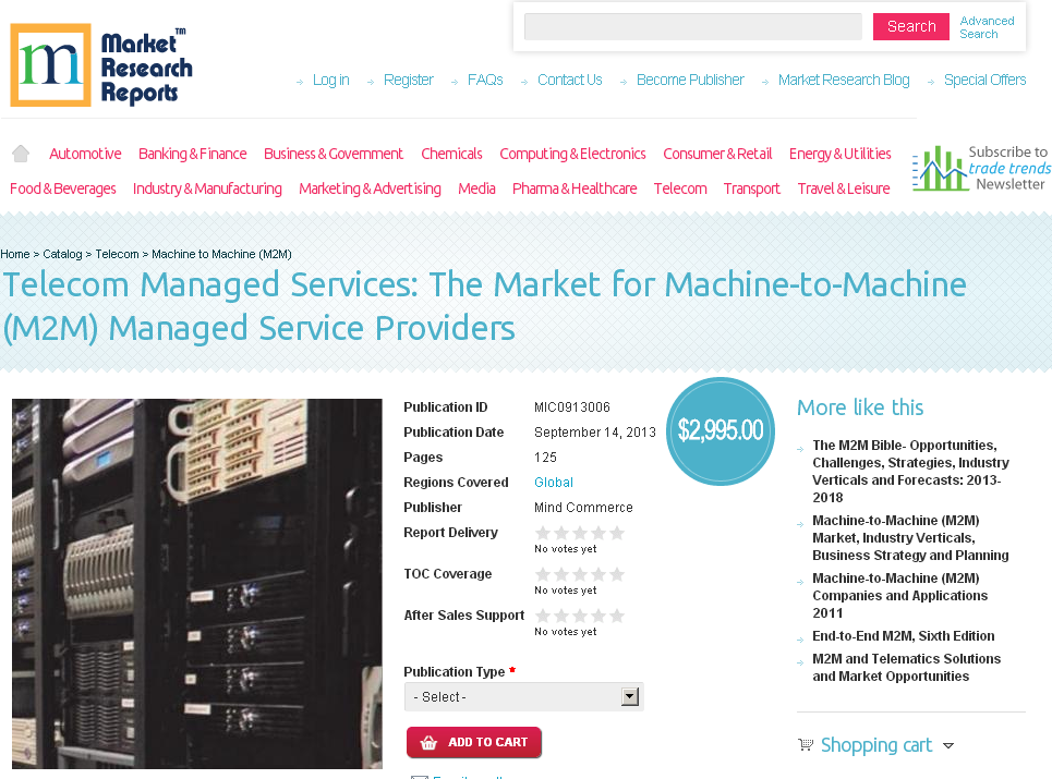 Market for Machine-to-Machine (M2M) Managed Service Provider'