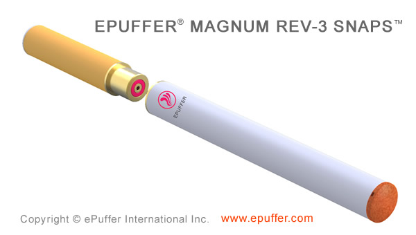 ePuffer MAGNUM REV-3 Ecigarette using SNAPS technology'