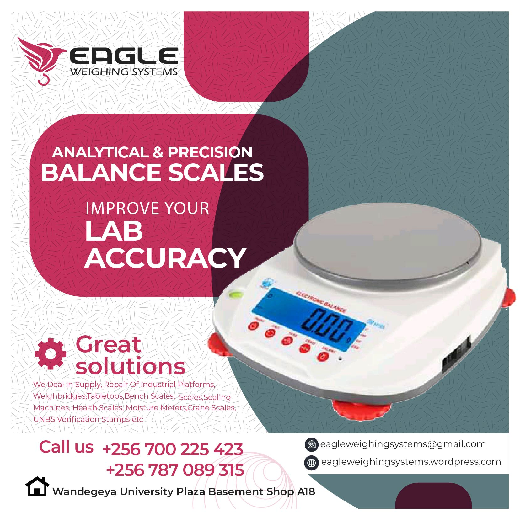 Laboratory analytical display weighing scales in Kampala Uga'