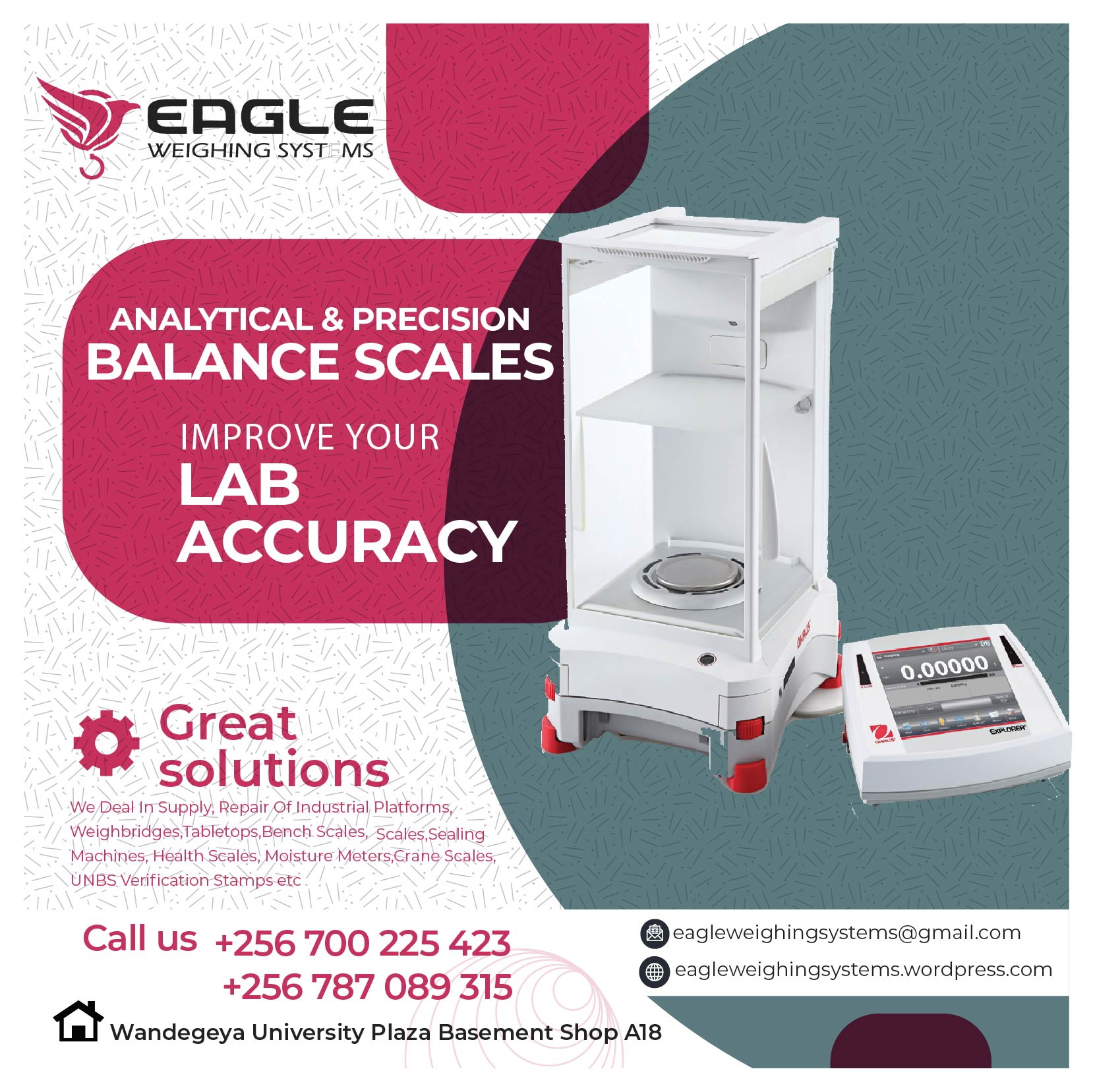 Bench Laboratory analytical Table Top Weighing Scales in Kam'