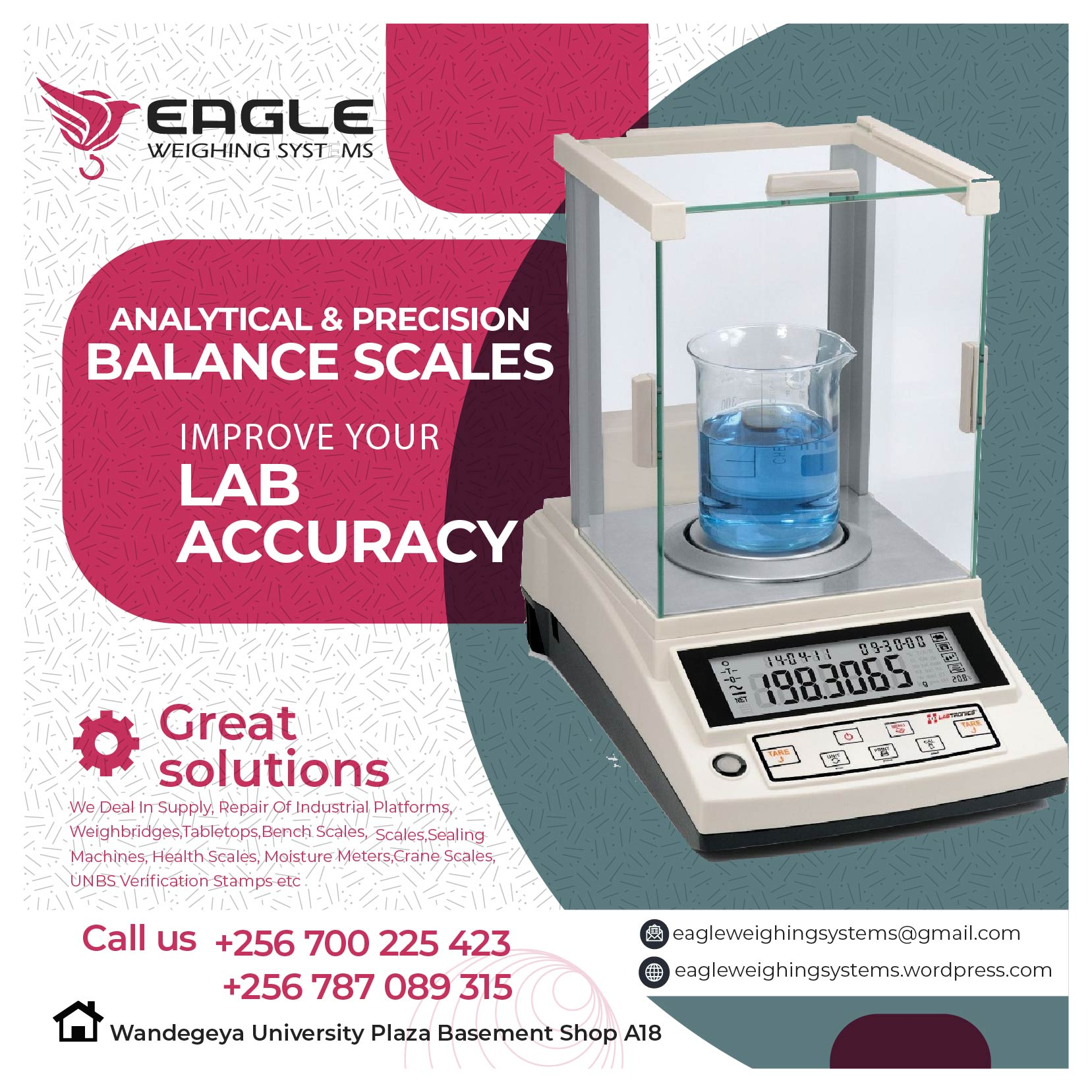 Waterproof Laboratory analytical Weighing Scale in Kampala'