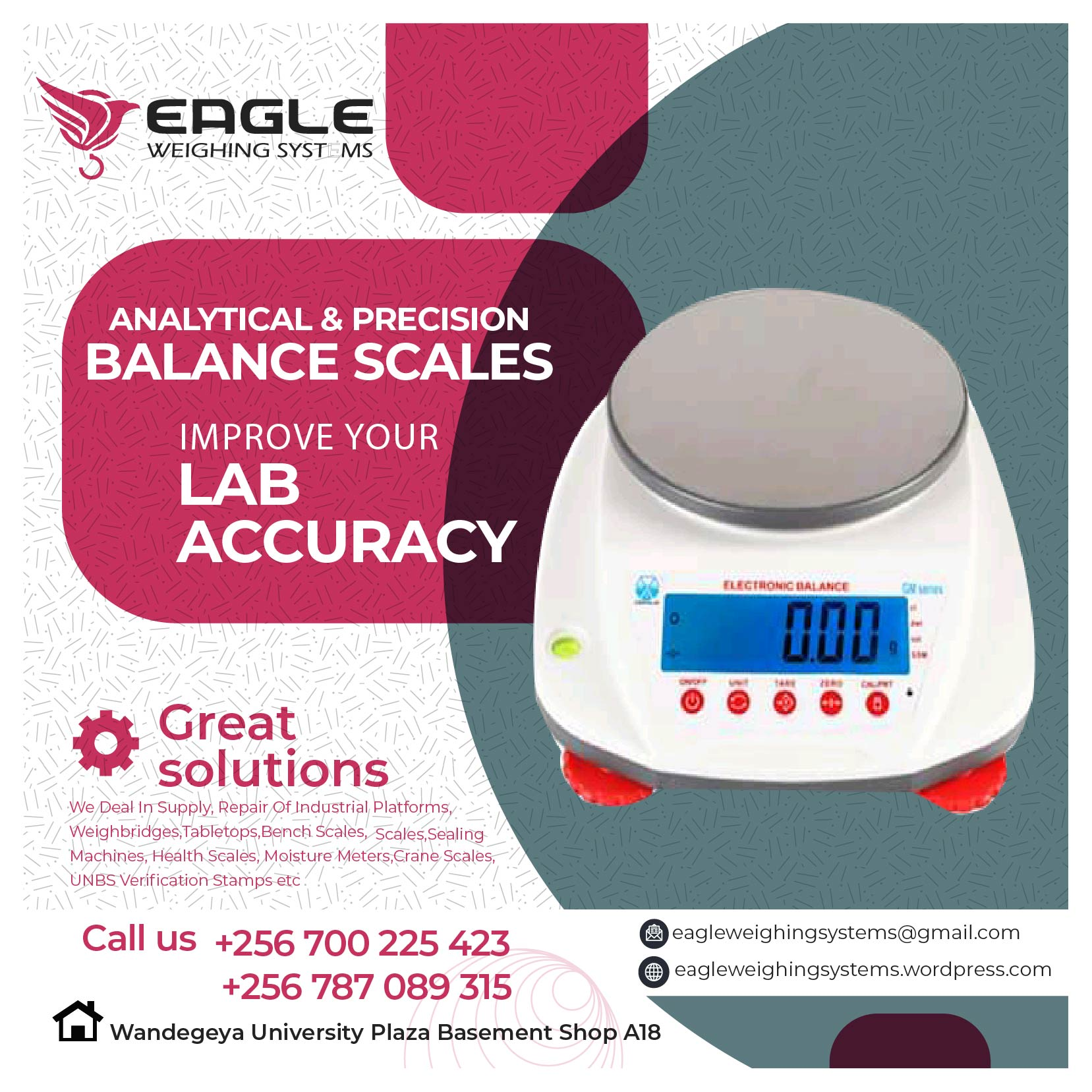 Table top electronic laboratory Scale Kampala Uganda'