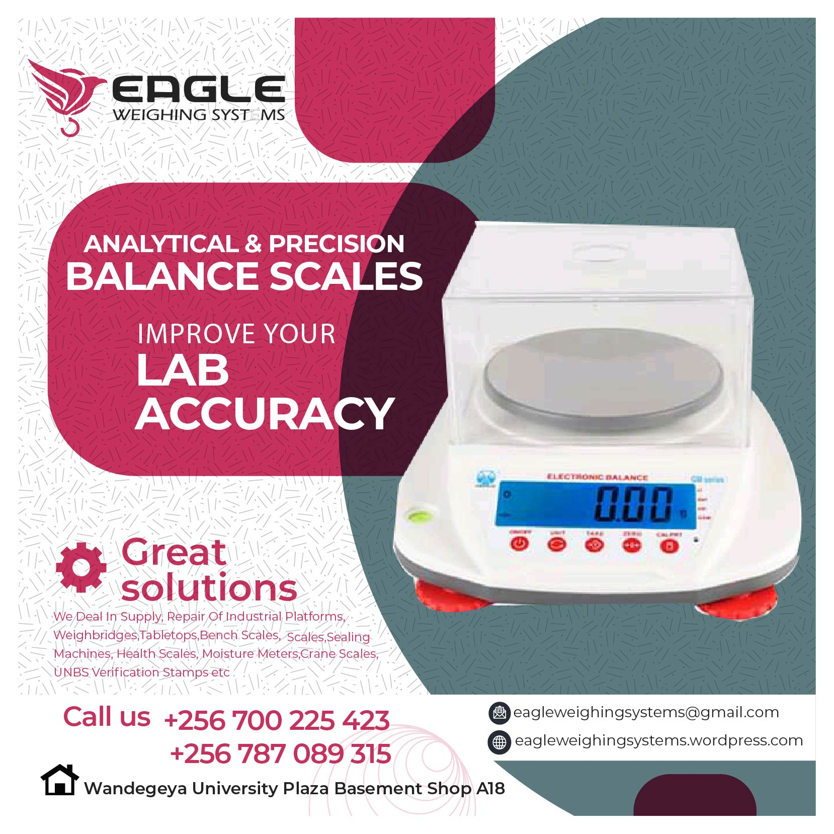 Table top electronic laboratory balance scales in Kampala U'