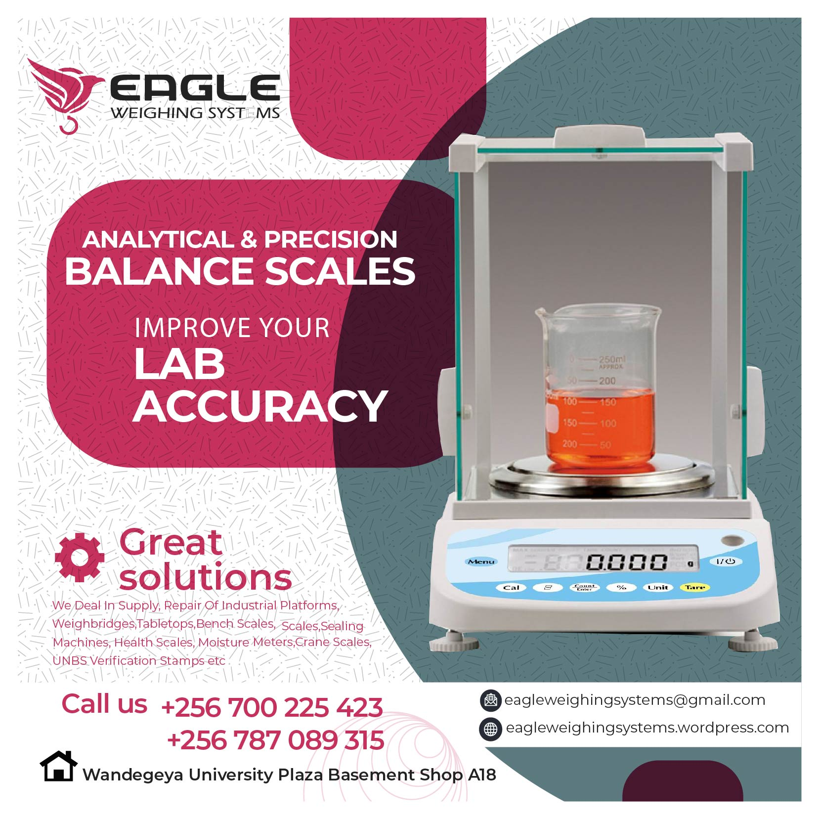 Industrial electronic Laboratory analytical digital weighing'