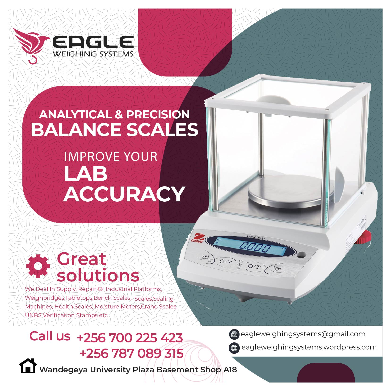 Waterproof precise Laboratory analytical table top bench we'