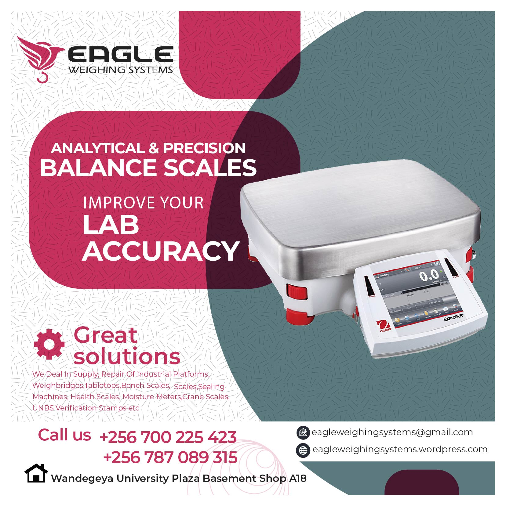 Table Top Weighing Scales for Laboratory analytical in Kampa'