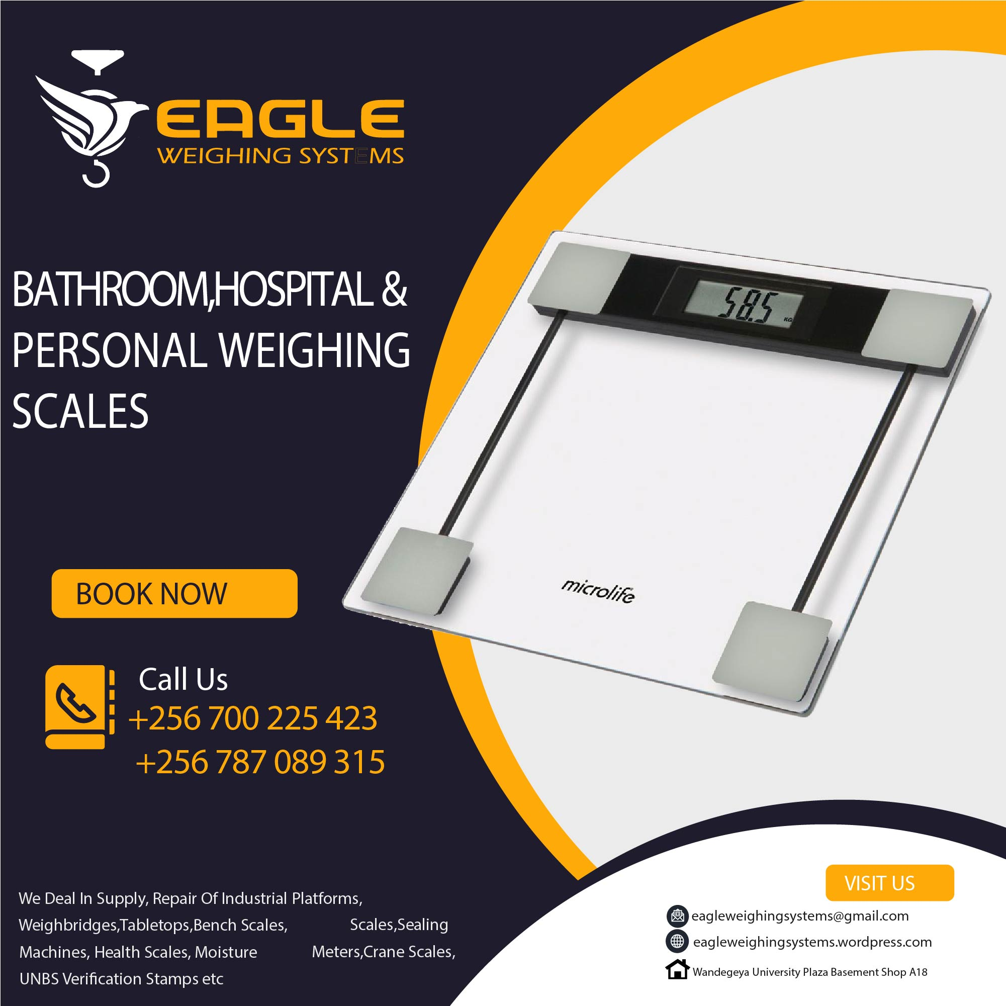 180kg Glass Digital Personal Bathroom Gym scales in Kampala'