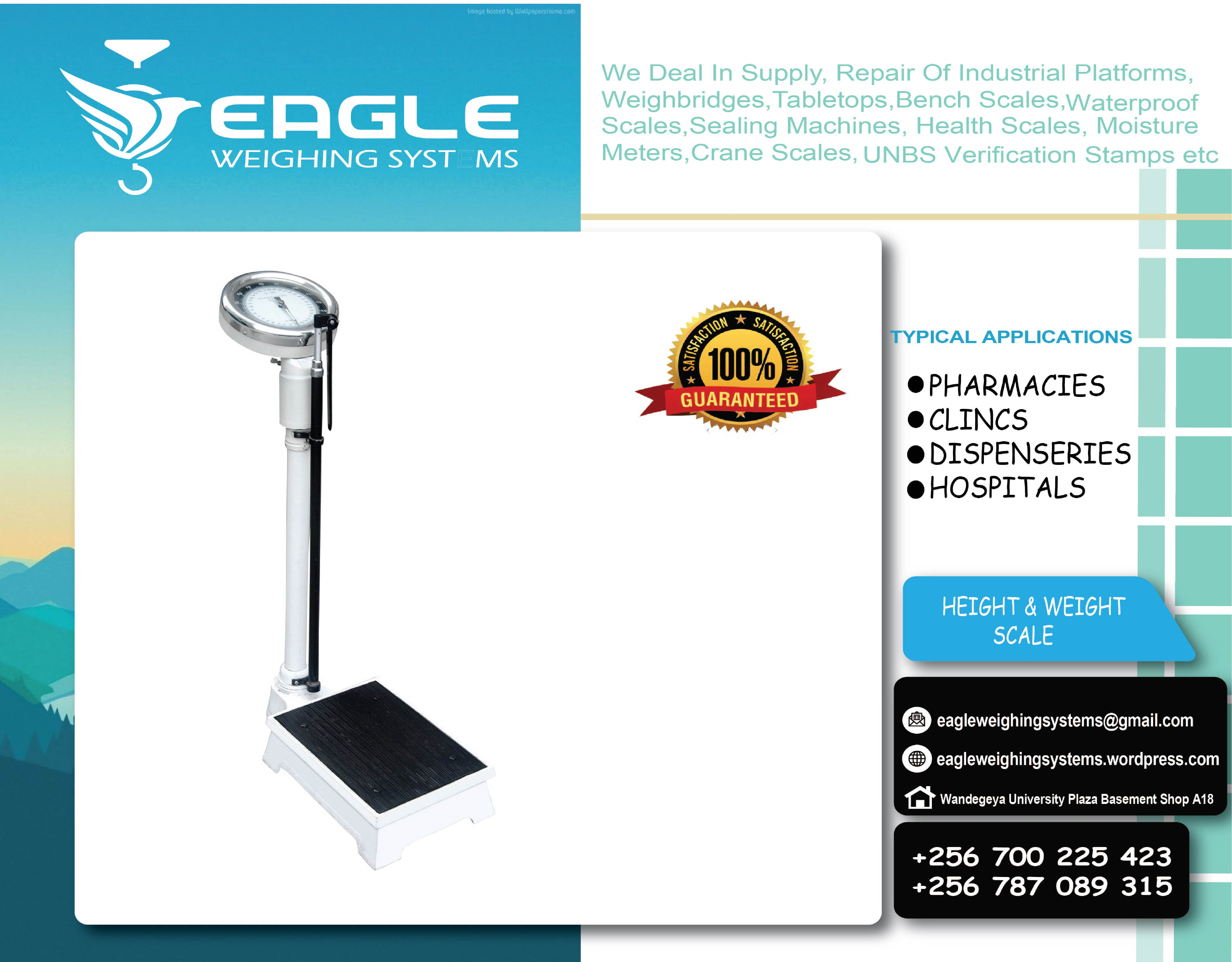 Height and weight hospital health digital body weighing glas'