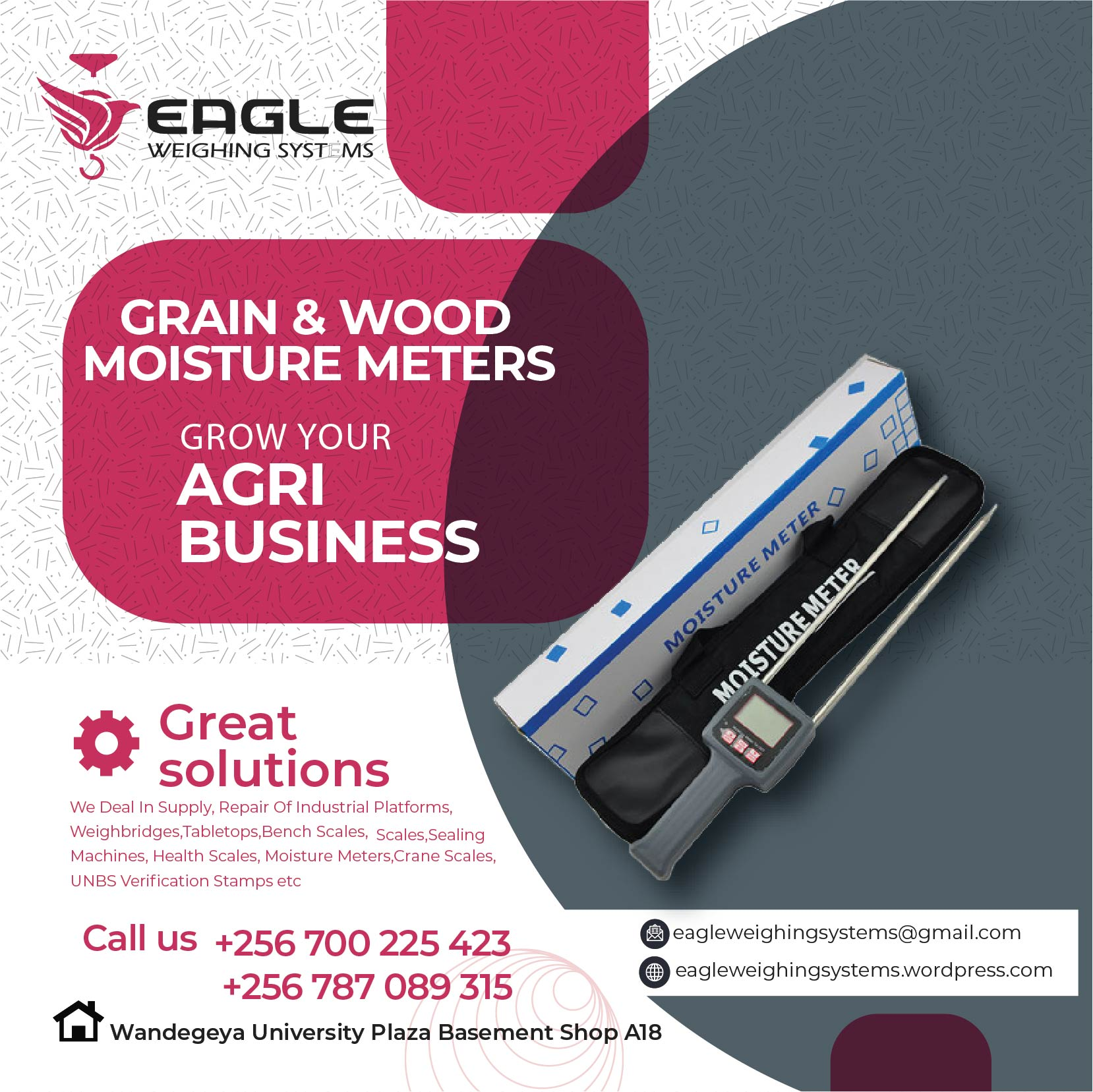 Whole seller of grain moisture meters in Kampala Uganda'