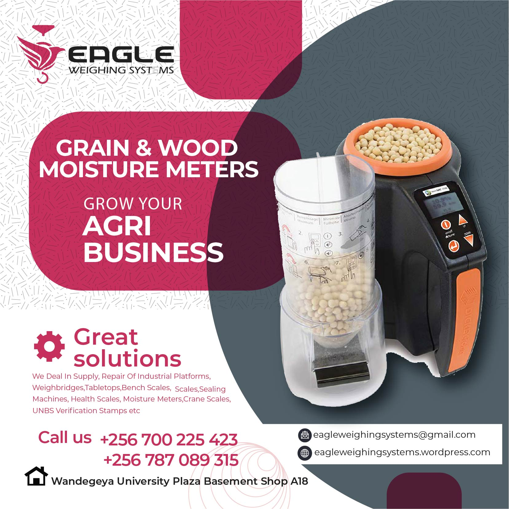 Portable moisture meter for grains for sale in Uganda'