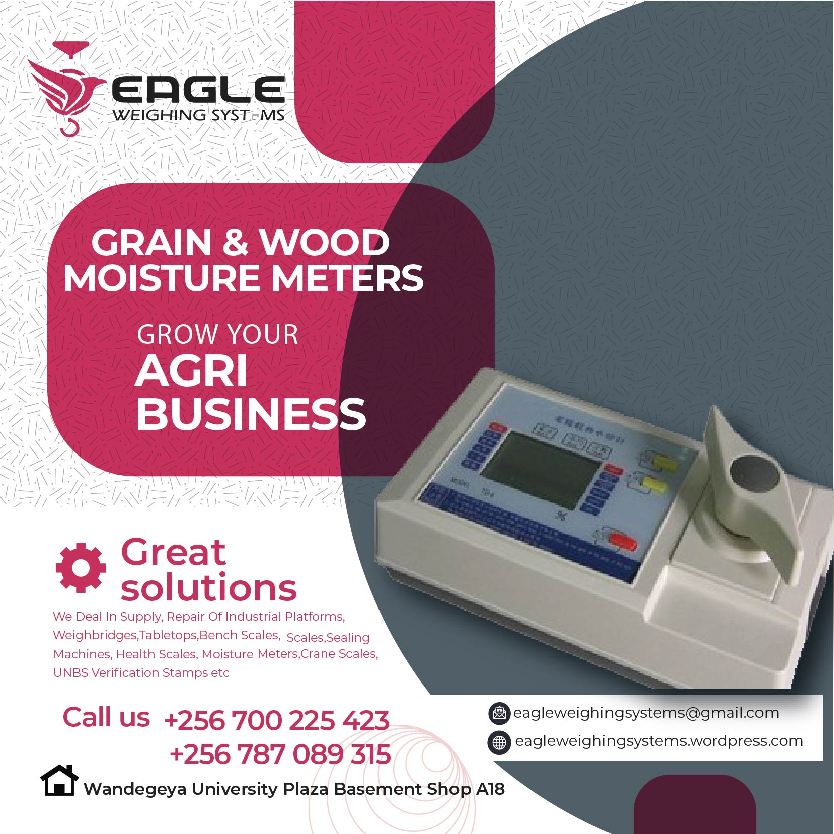 Moisture meters for cocoa and coffee in Kasese Uganda'