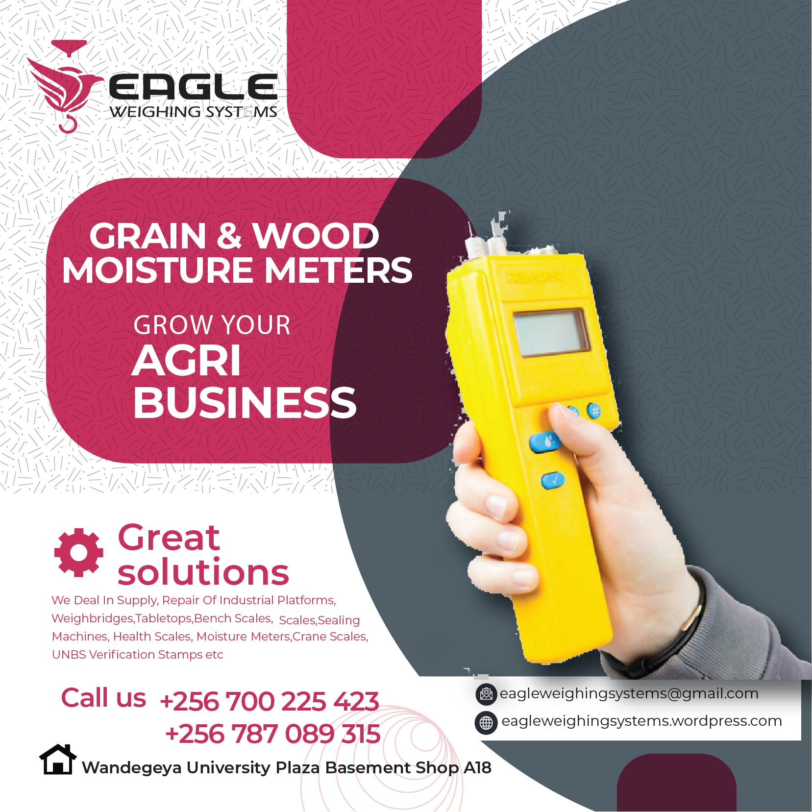 Digital wood moisture meters with long probe in Uganda'