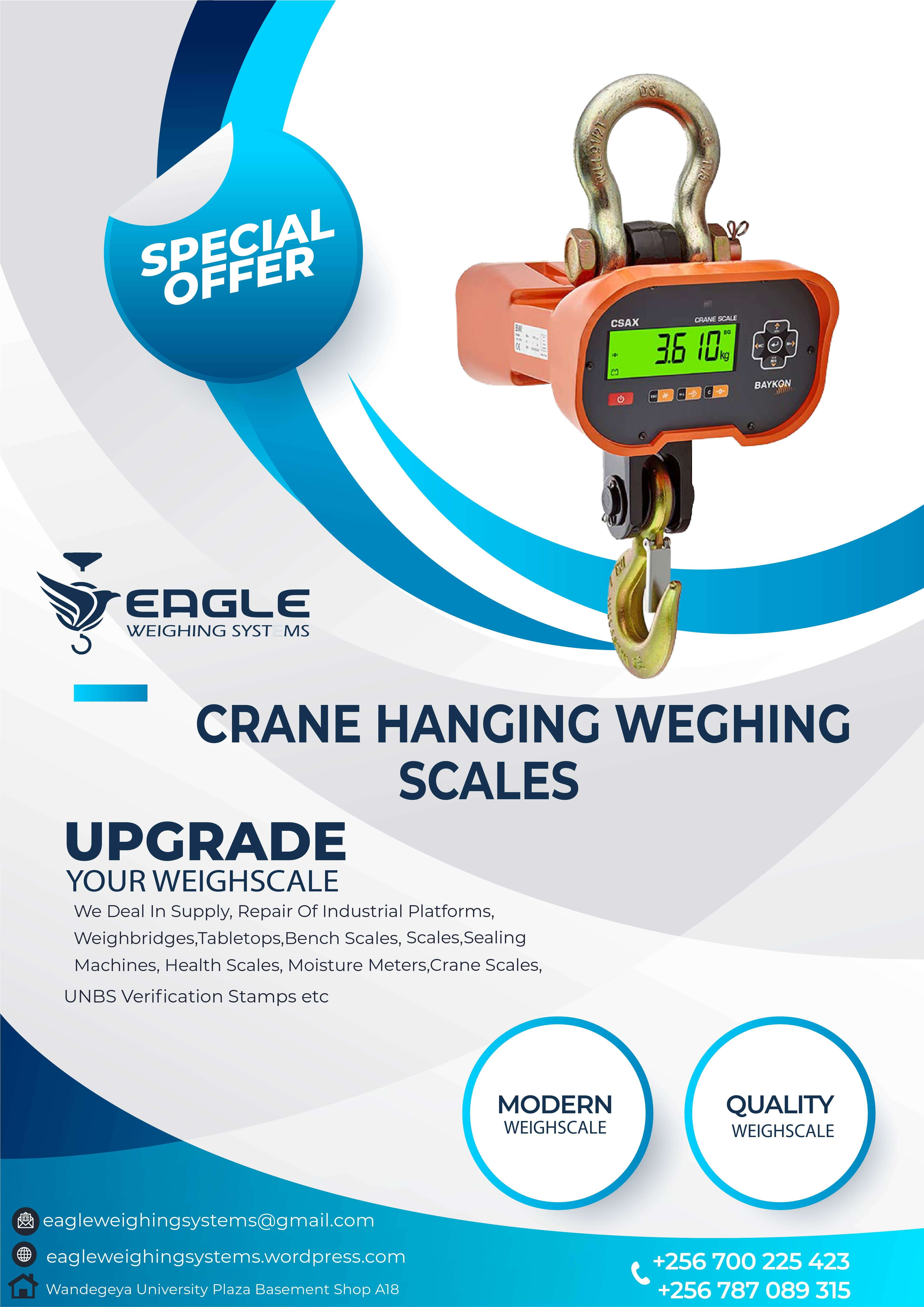 1 ton digital hanging crane scales in Kampala Uganda'