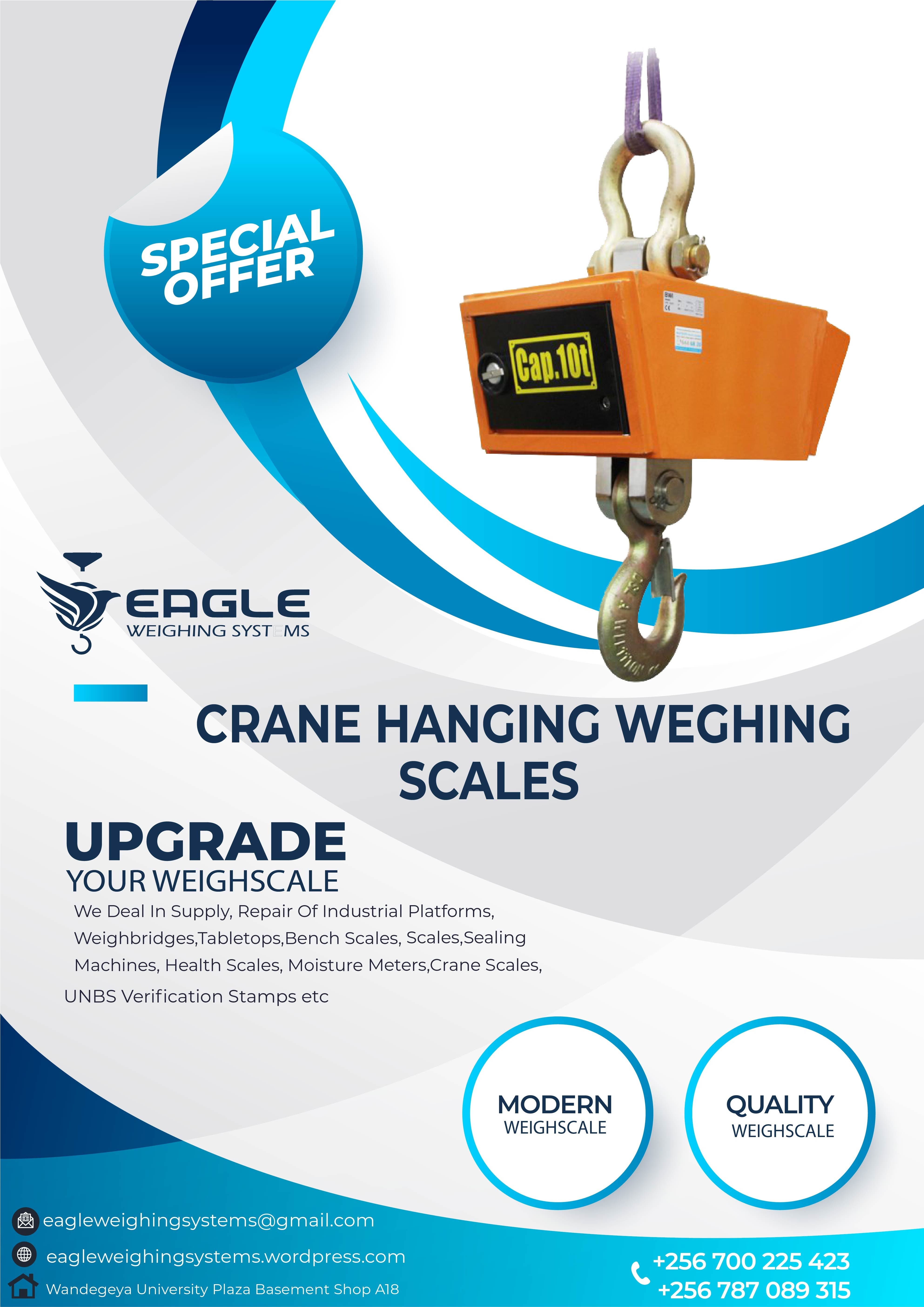 Industrial hanging/weighing crane scales supplier in Uganda'